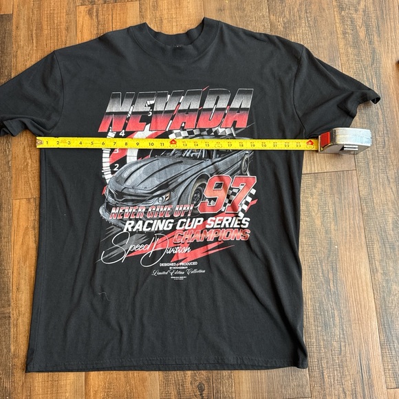 Boohoo Mens Charcoal Racing Graphic Tee - Picture 4 of 8